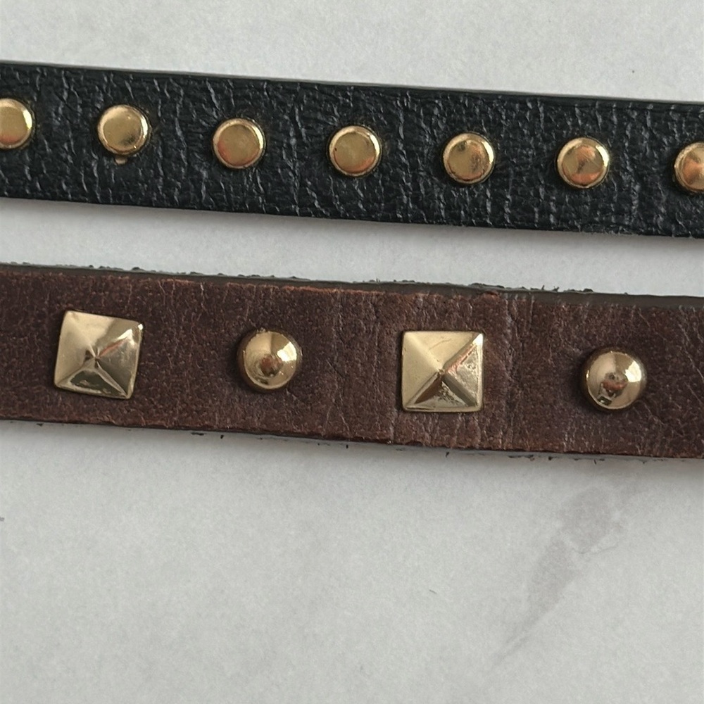 J. Crew Skinny Studded Leather Belt Bundle - Picture 7 of 9